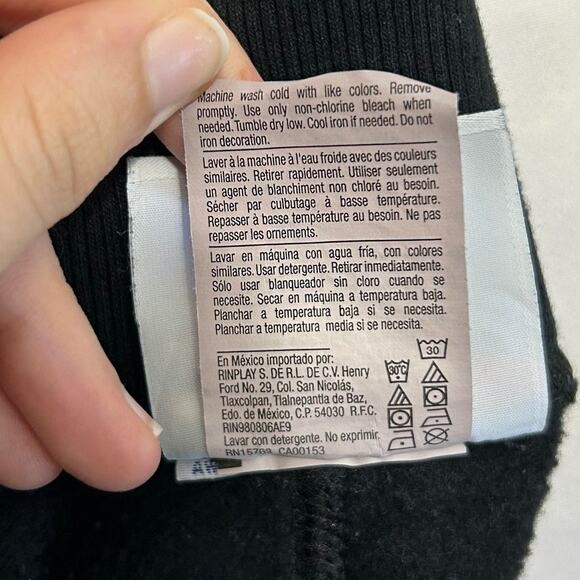 Champion Powerblend Fleece Joggers Pants Women's Sz M Black Drawstring Waist - Picture 7 of 7